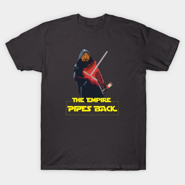 JR: The Empire Pipes Back T-Shirt by thedoctorcarson